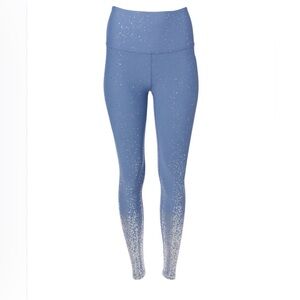 Beyond Yoga Metallic Silver Alloy Ombre Leggings Blue - Medium